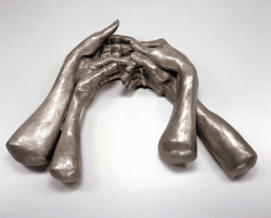 yungsnook: Louise Bourgeois, The Welcoming Hands,1996, Bronze with silver nitrate