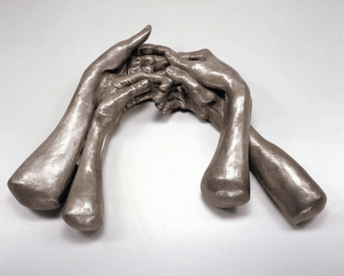 soul-enchilada: Louise Bourgeois, The Welcoming Hands,1996, Bronze with silver nitrate