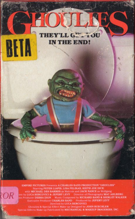 vhscoverjunkie:  Ghoulies (1985)