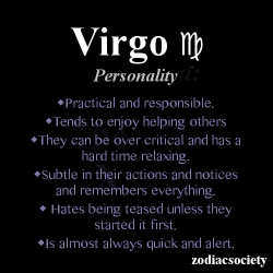 zodiacsociety:  Virgo Personality