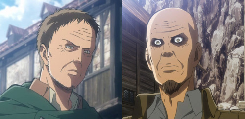 smith-relatable:  notarmin:  hanji-zoe:  hanji-zoe:  both of these are keith shadis both they are the same person war changes a man  ,  yeah they do all his hair went to his chin  don’t forget that his eyes grew twice their size, and it looks like he