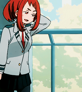 okita-senpai:Ochako being an absolute cutie (=^･^=)