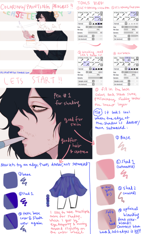 alukaforyou:hi some1 asked me how i color so heres a process i hope its ok!