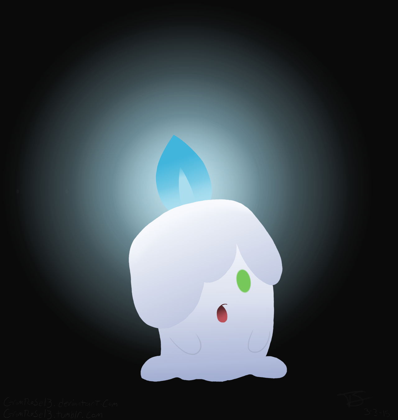 grimrose13:  For day two of PokeMarch draw month, a shiny Litwick!I hope it isn’t
