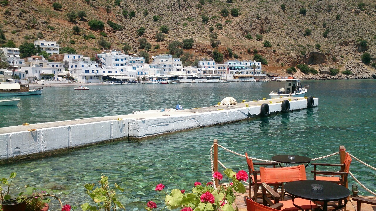 Loutro, Crete.  Only accessible by boat or foot via a slightly treacherous E4 coastal