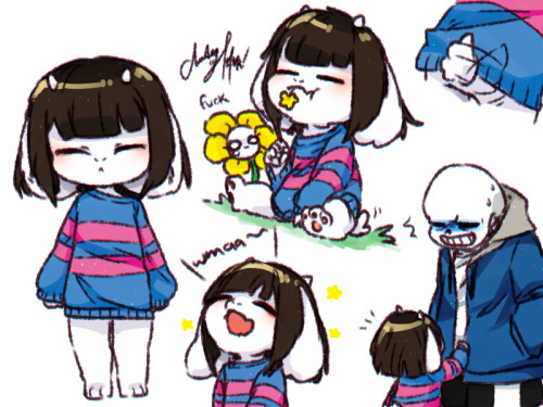 yuki-akamura:  Algunos dibujos que he hecho de Frisk,espero les gusten ∩( ・ω・)∩ 