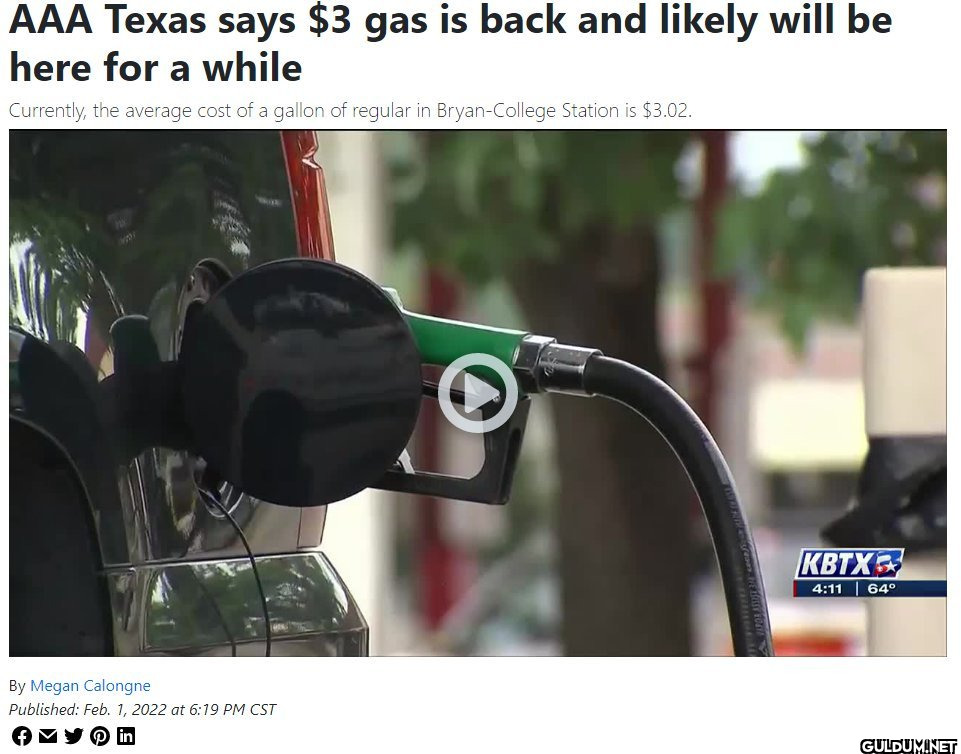 AAA Texas says $3 gas is...