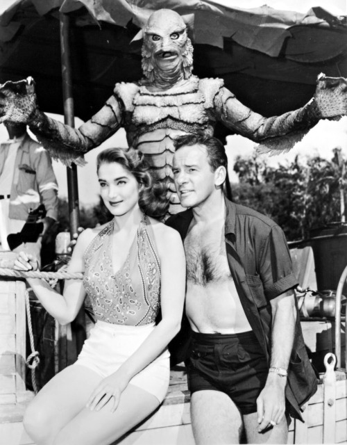 Julie Adams & The Creature From the Black Lagoon, 1954.