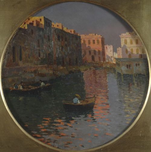 Francesco Saverio Torcia (1840–1891)Tramonto sul canale