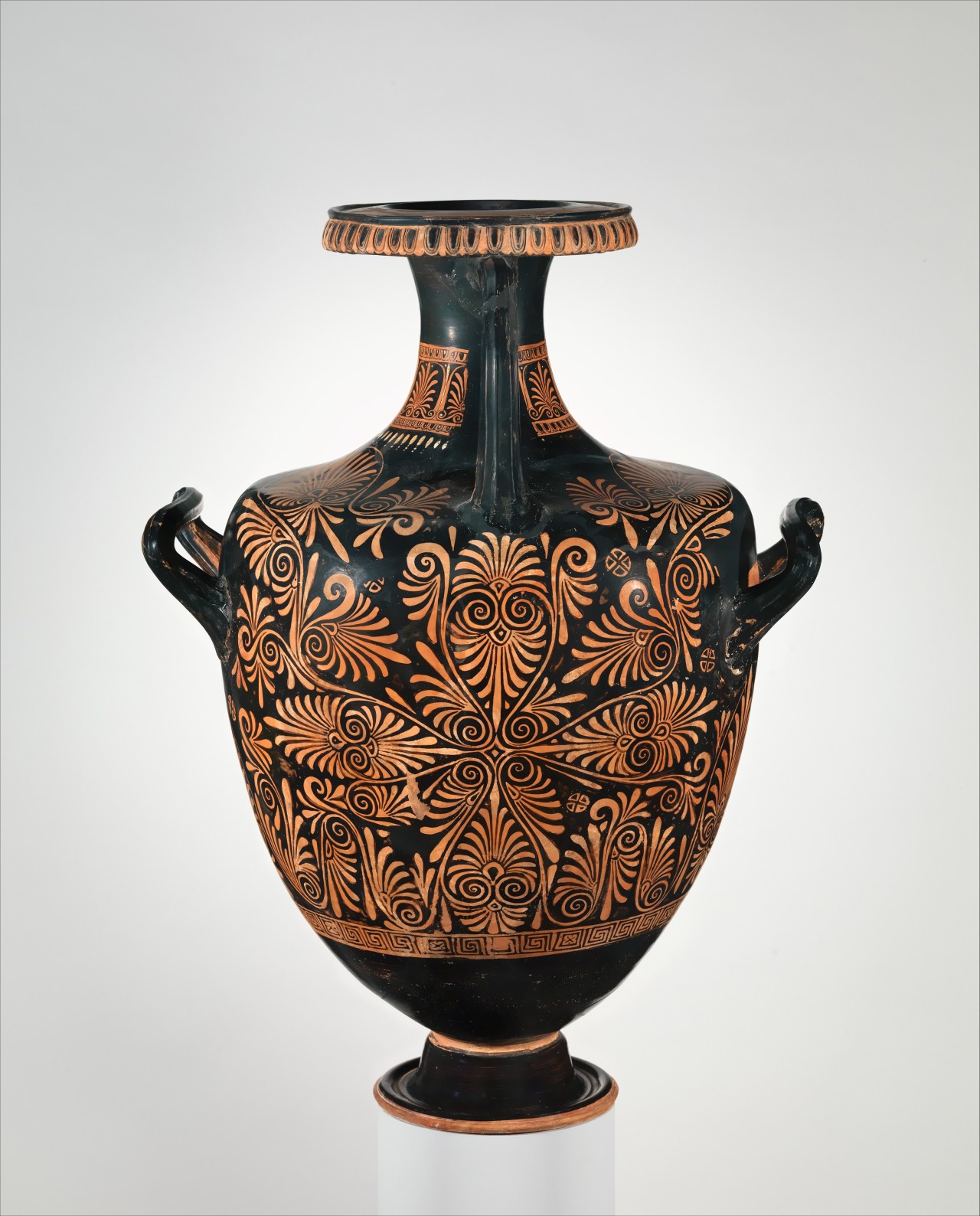 via-appia:  Terracotta hydria (water jar), the abduction of Persephone by Hades surrounded