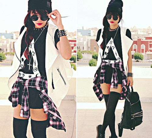 rainingteadrops: Black Color Tights on Romwe