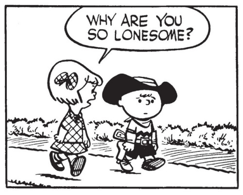 egaylitarian: gameraboy: I’m a lonesome cowboy. Peanuts, July 24, 1953 This is literally the p