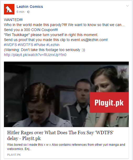 sanctuary-for-strange-people:     Hitler Rages over What Does The Fox Say ‘WDTFS’ delay     Even LEZHIN shared the video hahahahah