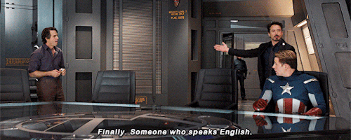 falling-red-petals:  This is one of my favorite scenes in the movie because it’s a rare inversion of the “Speak English, please!” trope.  Usually when the “Speak English, please!” trope shows up it’s due to The Smart Guy speaking in Technobabble