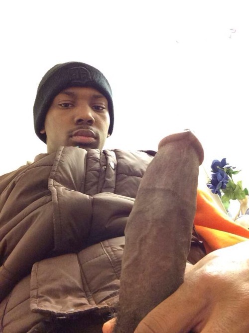 blackgayporn:  dudes and their big black dicks out on display - where the dick suckers at? Cum swallow some dick! 