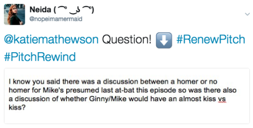 magicinhermadness: mikeginsanity:  youaremyworldlois: Pitch writer @katiemathewson answering questio