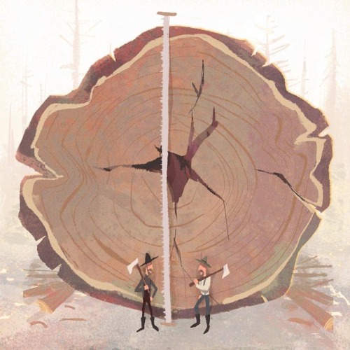 Redwood Loggers Part 2 . . . #redwoods #loggers #thegreatoutdoors #tree #illustration #digitalpainti