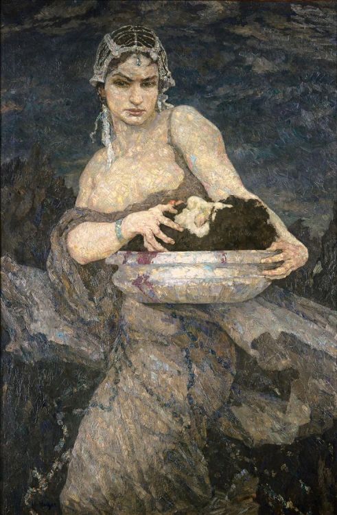 oldpaintings:Salomé, 1917 by Hans Unger (German, 1872–1936)
