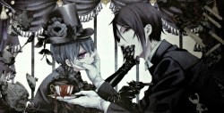 cutiebobo:  This art is beautiful ~ But anyways i just wanna to talk about this art drawn beautifully by Yana. First of all Sebastian &amp; Ciel are covering each others mouth, symbolizes that they both are to keep each other’s secret, which is also