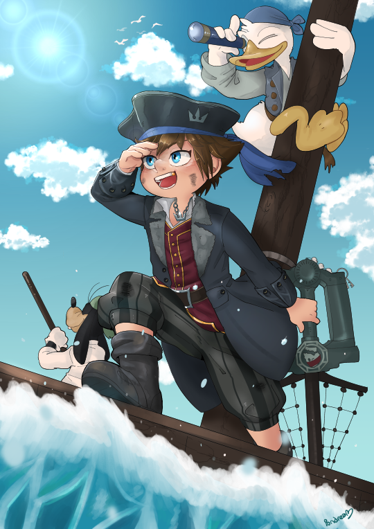 pondrea:  I finally managed to finish this!!! Pirate Sora is the cutest :)Bonus: