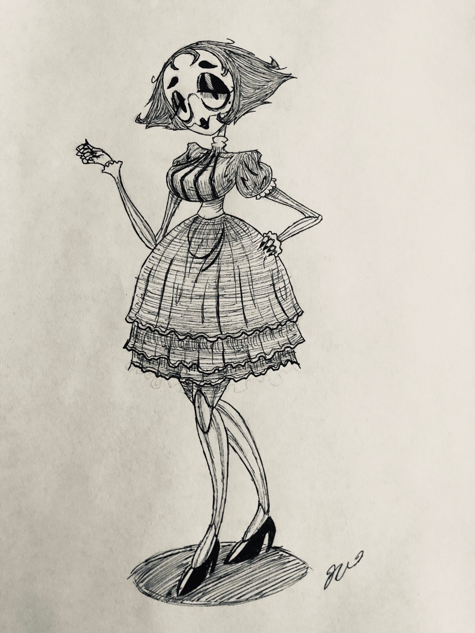 derekhetrickart:  hamberry2000: A sketch of @derekhetrickart’s Goth Doll character   aaaaaaaaaaa