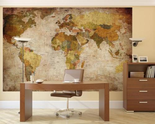odditymall:Vintage World Map Wall MuralMore info: odditymall.com/vintage-world-map-wall-mural