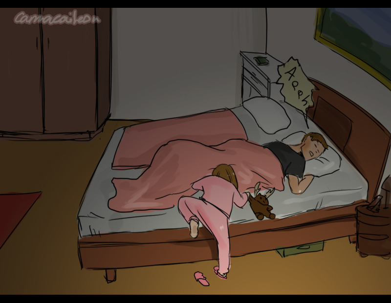 camacaileonne:  Destiel parenting AU - Protective Moose has a lot of scars, looks