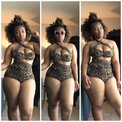 simplybeautaeful:  Made this two piece three years ago. I gotta get these thighs together😂😂😂😂 
