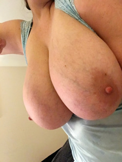 hugeboobsforyou:My natural huge HH cups veiny