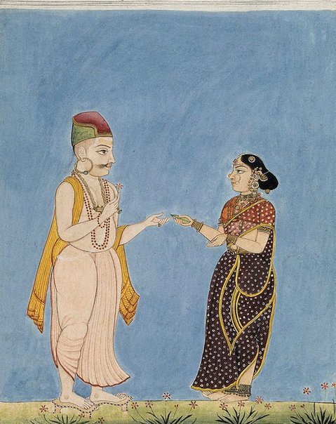 A Brahmin and his wife,Company school c. 1800