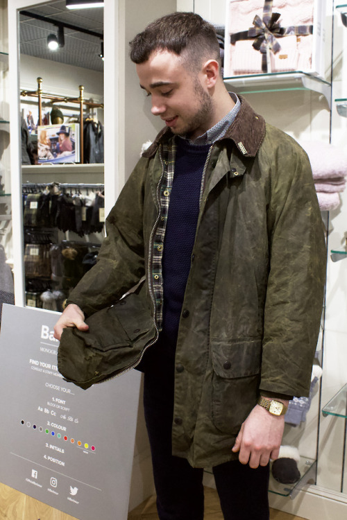 Barbour People — Duncan wears his dad's old Barbour Jacket that is...