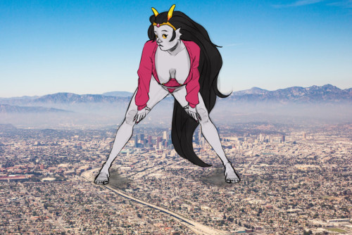 tiny0607: Giantess edit of @dpbleu’s fef drawing - original source here!! Scaled up to @giante