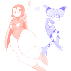 grimphantom2:  official-shitlord:  have another dumb doodle  Thunder thighs!!!  ;9