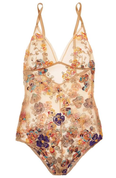 I.D. Sarrieri | Wonderland Delights - Embroidered tulle in Copper Haze | FW2018-19 Collection