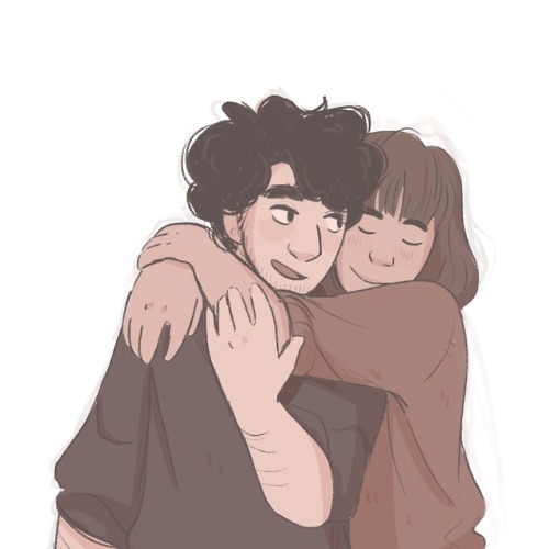 deboracabral:Grantaire getting a much deserved hug for @williamvapespeare. Thanks for the coffee ☕️ 
