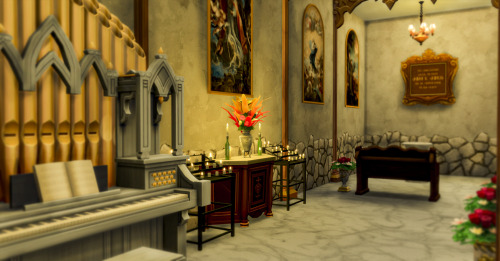 Soo, I made a Catholic Church for my mexican sims, I love colonial style Church CC stuff is from Pan