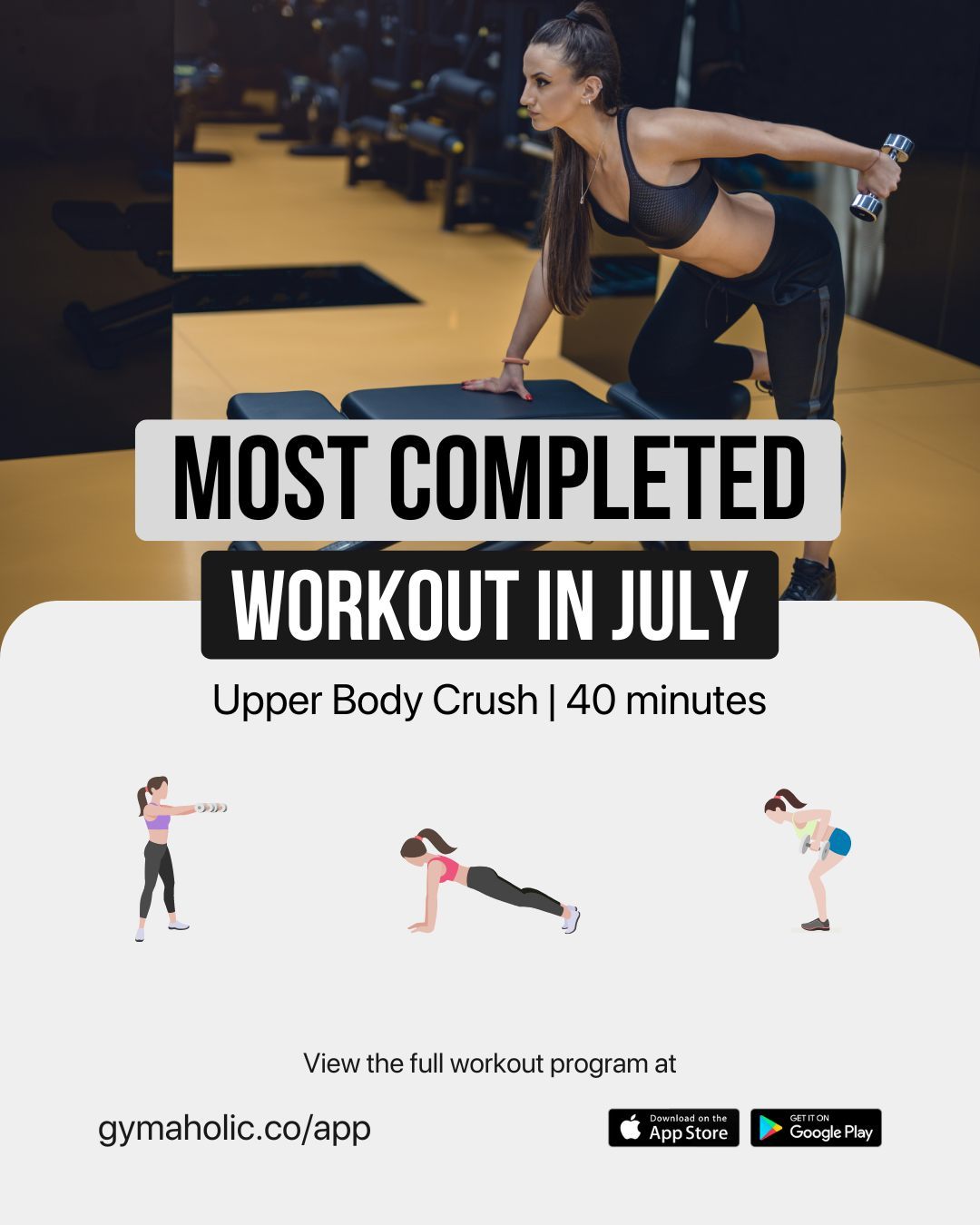 Most Completed Workout in July