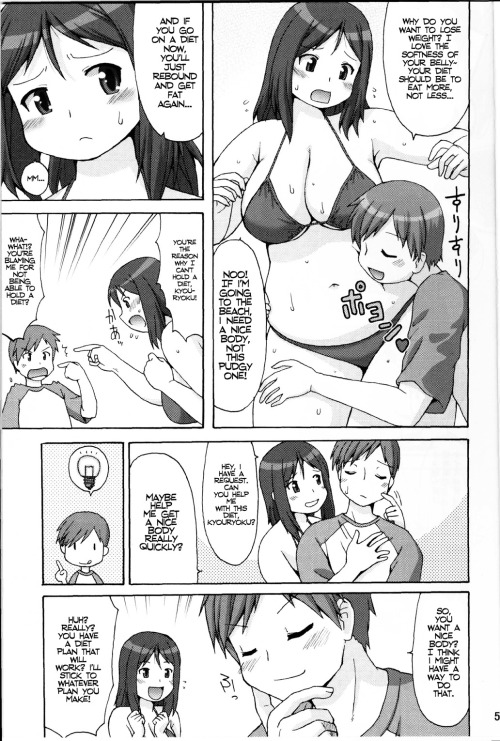 bigbellygirls: BBW hentai comic Sea-Side Bound by Kato Hayabusa. A girl  wants to get in shape for the beach, but her boyfriends likes her fat. He  convinces her to go on a â€œ