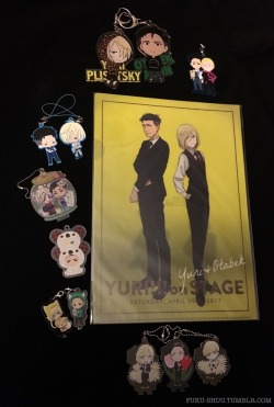 Otayuri Official Merch, Part 3! (Part 1 And Part 2)Counterclockwise From Top Right:yoi