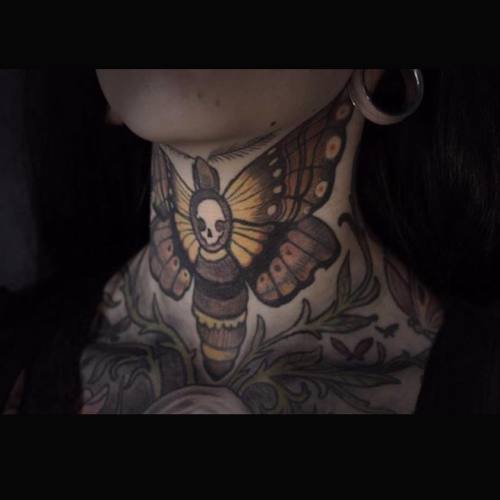 Around 3 years old, finally got to take a good picture.thx vani! #tattoo #tattoos #moth #mothtattoo 