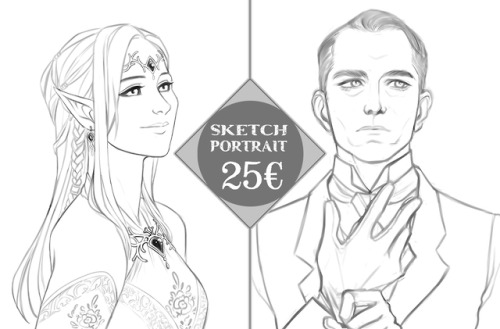 needapotion: Portrait commissions are open! I still enjoy to draw your inquisitors from DAI, so