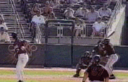 latchell:  americasgotballs:  Today (3.24.13) is the 12 year anniversary of this inexplicable moment. In a spring training game in 2001, Randy Johnson hit a bird flying by with his fastball (probably thrown at 95-100MPH).  Congrats to Randy Johnson on