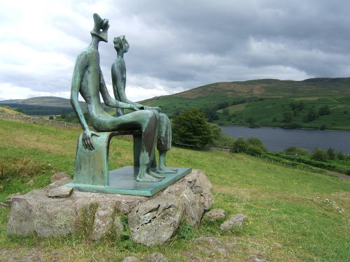 Henry Moore, King and Queen, Glenkiln, Scotland, c. 1952-3
“The ’King and Queen’ is rather strange. Like many of my sculptures, I can’t explain exactly how it evolved. Anything can start me off on a sculpture idea, and in this case it was playing...