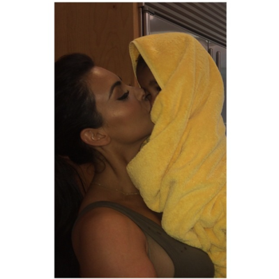 lovekardashian:
“ “Our baby girl finished one week of swimming lessons today then took her 1st steps right when she got out of the pool!!!! Mommy & Daddy are so proud of you!!!! Photo cred: Daddy”
-kimkardashian
”