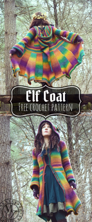 truebluemeandyou:DIY Crochet Elf Coat Free PatternThis pattern is now available in 3 sizes from Mora