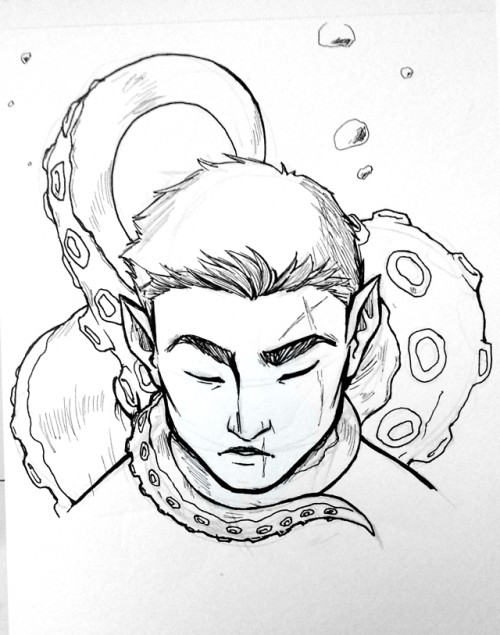 Day 25 - FjordMy regular pen died (cause, inktober) so my SO bought me some new fancy pens :&gt;