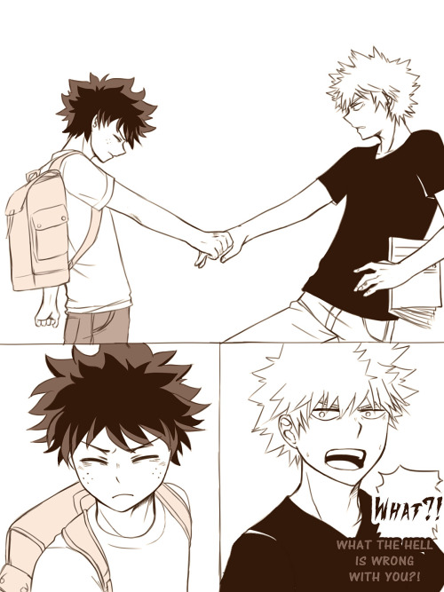msleilei:  So I saw this post by @sapphiresoulmate about a Koe no Katachi BakuDeku AU and this drawing just kinda happened……………. By the way, Koe no Katachi is such a beautiful manga!! Please read it. It’s only 62 chapters! If you can wait