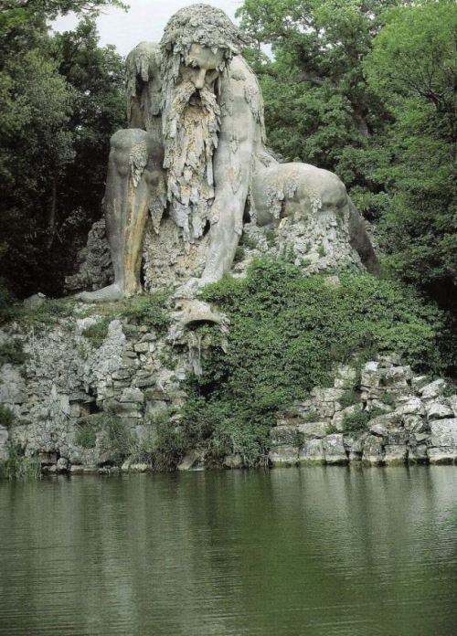  “Shrouded within the park of Villa Demidoff (just north of Florence, Italy), there sits a gigantic 16th century sculpture known as Colosso dell’Appennino, or the Appennine Colossus. The brooding structure was first erected in 1580 by Italian