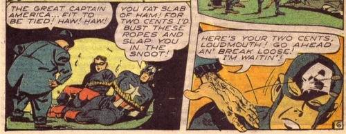 Talk shit, get hit.All Winners Comics #19, 1946