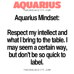 zodiaccity:  Zodiac Files: Aquarius Mindset. 